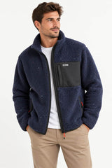 Saltrock Wye Nep Men’s Full Zip Fleece Jacket Dress Blue Northern