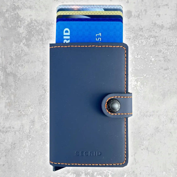 Secrid Mini Wallet Matte Night Blue/Orange Ballynahinch Northern