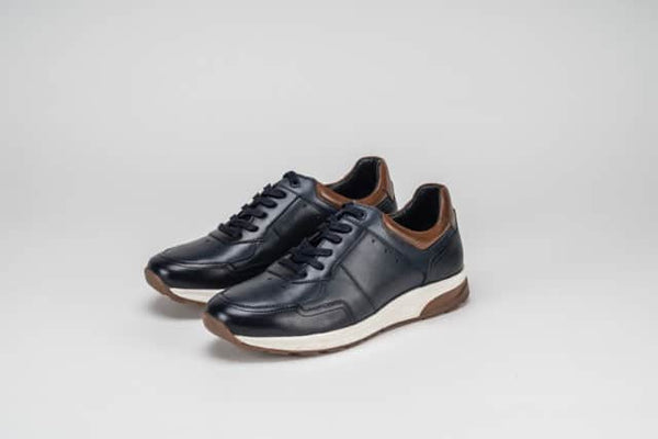 Sloane Mens Max Leather Trainers Navy Northern Ireland Belfast