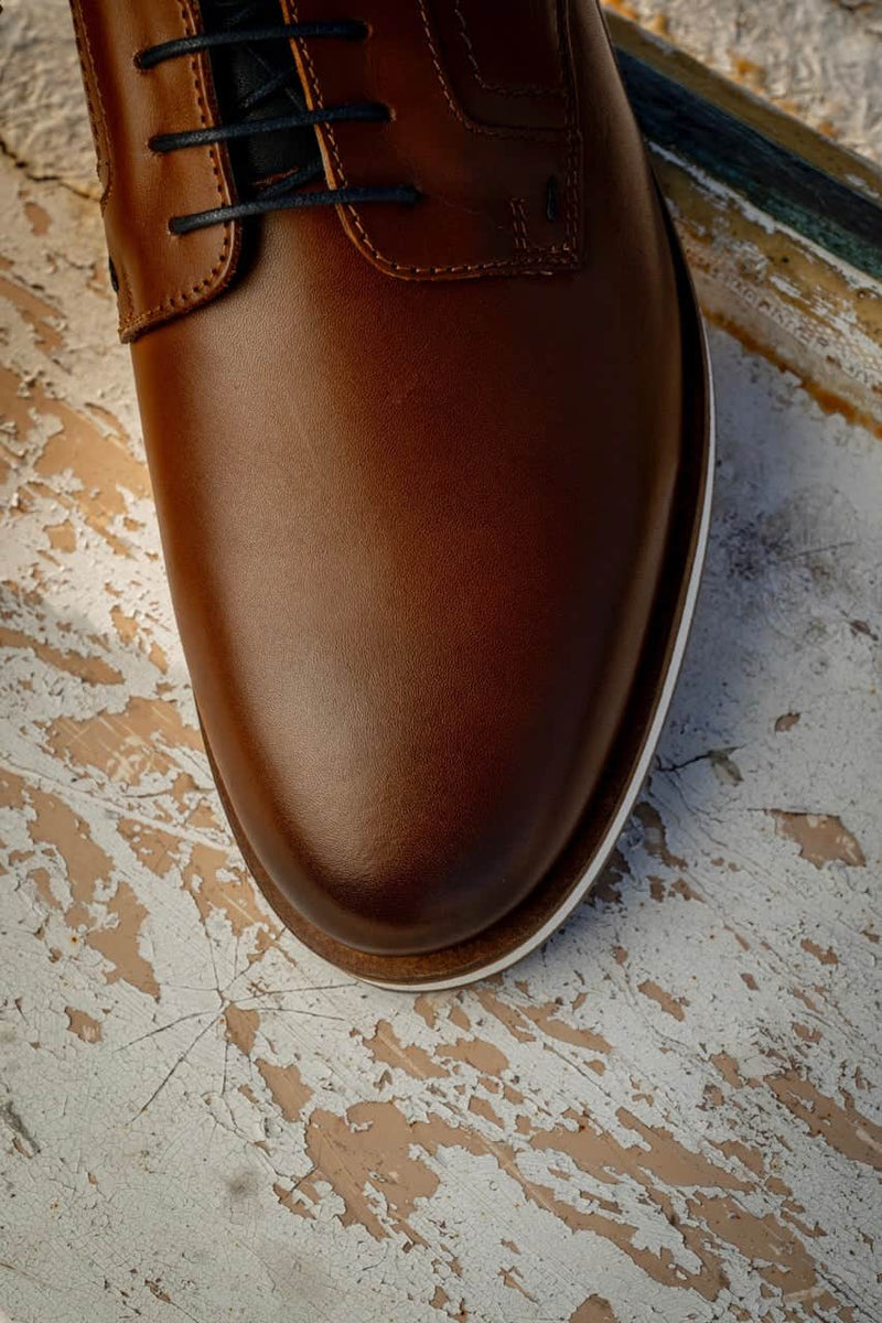 Sloane Shoes Brandon Casual Trainers Cognac/Navy Northern Ireland