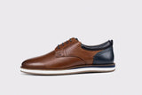 Sloane Shoes Brandon Casual Trainers Cognac/Navy Northern Ireland