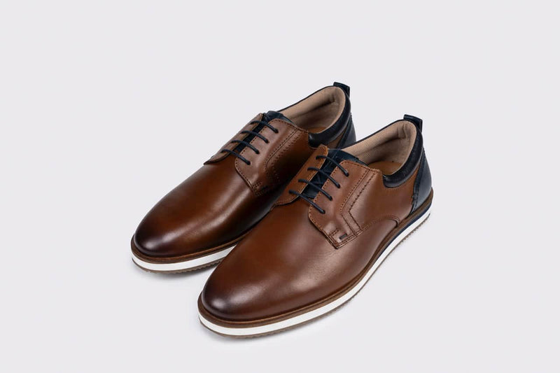 Sloane Shoes Brandon Casual Trainers Cognac/Navy Northern Ireland