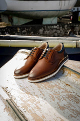 Sloane Shoes Brandon Casual Trainers Cognac/Navy Northern Ireland