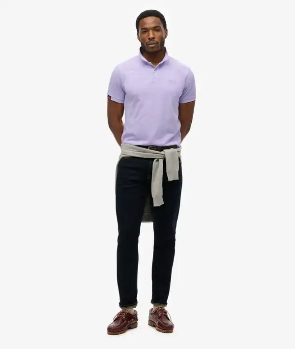 Superdr Mens Vintage Destroy Polo Light Lavender Northern Ireland