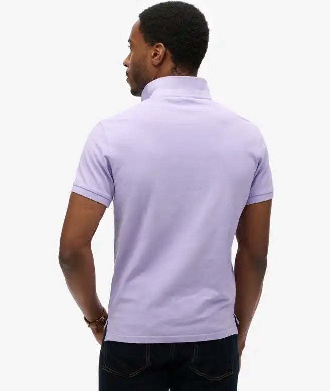 Superdr Mens Vintage Destroy Polo Light Lavender Northern Ireland