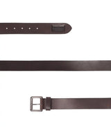 Superdry Badgeman Belt - Dark Brown Leather