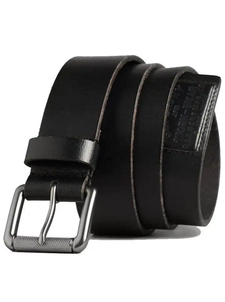 Superdry Badgeman Leather Belt Black