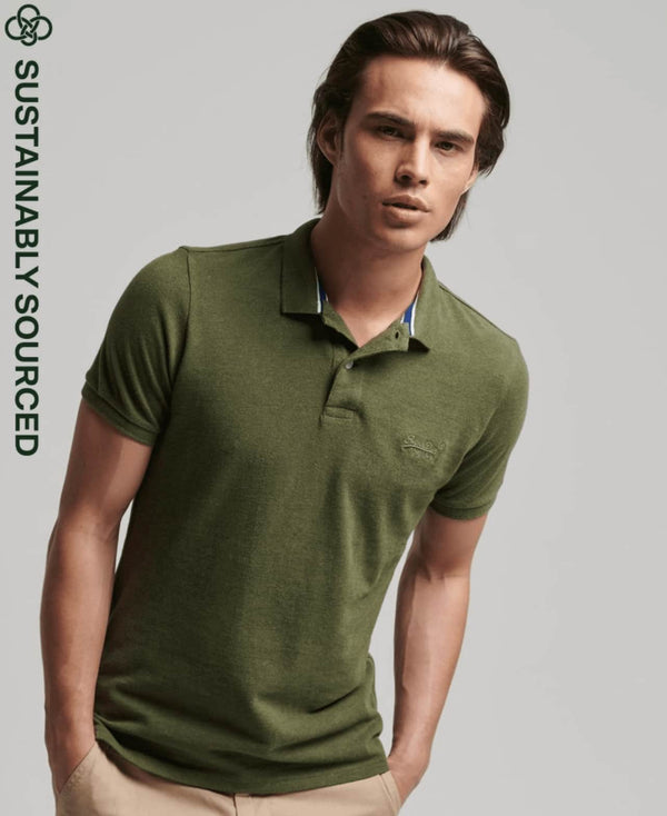 Superdry Classic Pique Polo Vintage Thrift Olive