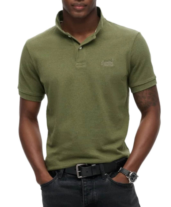 Superdry Classic Pique Polo Vintage Thrift Olive Northern Ireland