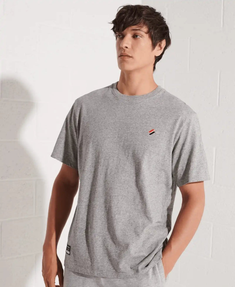 Superdry Code Essential T-Shirt Grey Slub Grindle