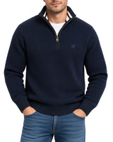 Superdry Cotton Half Zip Knit Jumper Navy Northern Ireland Belfast