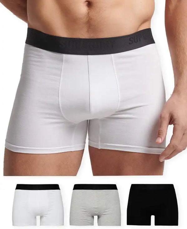 Superdry Mens 3 Pack Boxers White/Black/Grey Northern Ireland Belfast