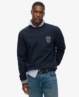 Superdry Mens Athletic Club Crew Sweatshirt Nautical Navy Northern