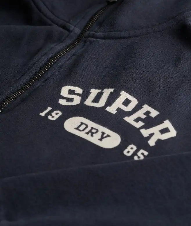 Superdry Mens Athletic Essential Half Zip Sweatshirt Bradley Navy