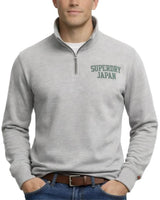 Superdry Mens Athletic Essential Half Zip Sweatshirt Cadet Grey