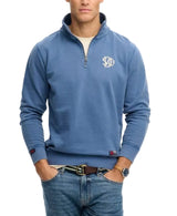 Superdry Mens Athletic SD Co Half Zip Sweatshirt Bay Blue Northern