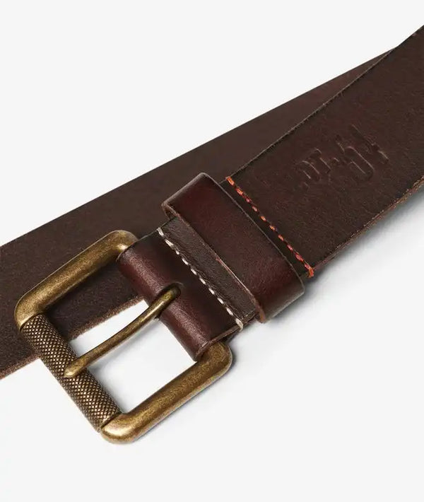 Superdry Men’s Badgeman Leather Belt Dark Brown Northern Ireland