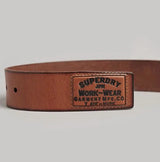 Superdry Badgeman Leather Belt - Tan - Belts