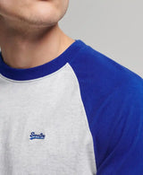 Superdry Mens Baseball T-Shirt Glacier Grey/Blue Ballynahinch Northern