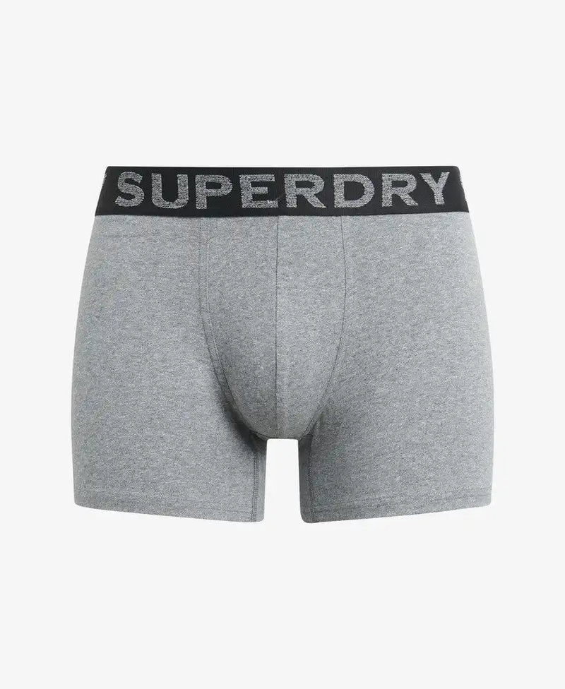 Superdry Mens Boxers 3 Pack Black/Bright Orange Marl/Noos Grey Marl