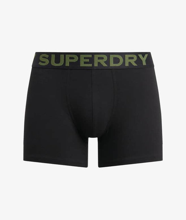 Superdry Mens Boxers 3 Pack Underwear Asphalt Grit/Winter Khaki/Black