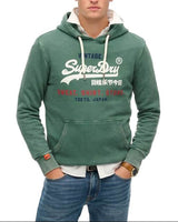 Superdry Mens Cali Relaxed Hoodie International Pine Northern Ireland
