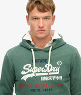 Superdry Mens Cali Relaxed Hoodie International Pine Northern Ireland