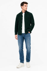 Superdry Mens Classic Needle Cord Shirt Eagle Green Northern Ireland