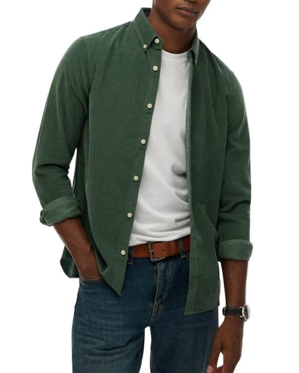 Superdry Mens Classic Needle Cord Shirt Ice Green Northern Ireland