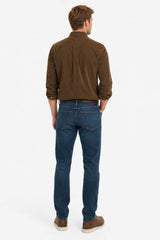 Superdry Mens Classic Needle Cord Shirt Winter Twig Beige/Brown