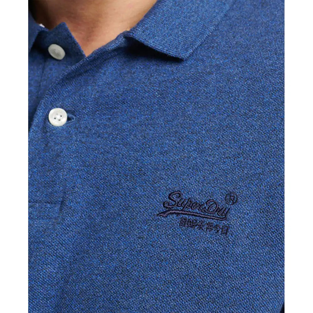 Superdry Mens Classic Pique Polo Shirt M1110343A Bright Blue
