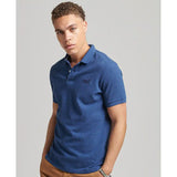 Superdry Mens Classic Pique Polo Shirt M1110343A Bright Blue Marl