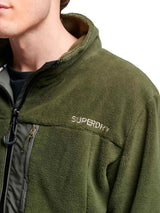 Superdry Mens Code Fleece Trekker Jacket M5011705A Dark Moss Northern