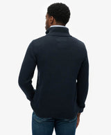 Superdry Mens Cotton Half Zip Knit Jumper Navy Northern Ireland