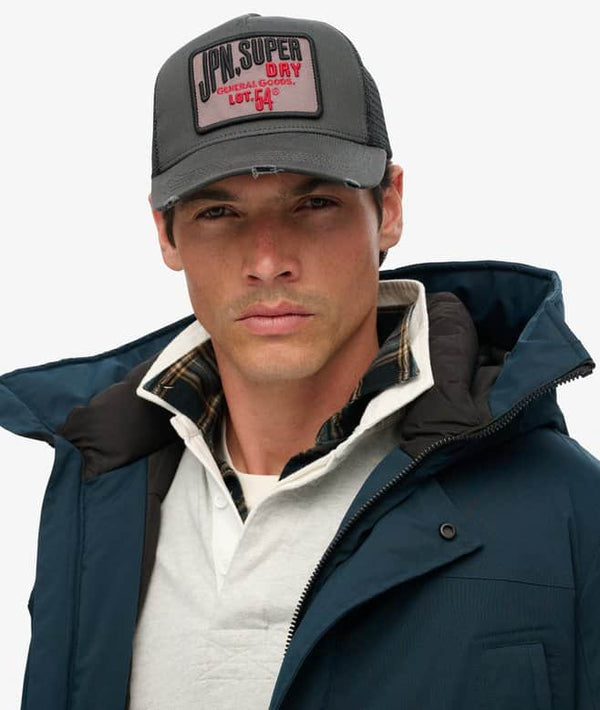Superdry Mens Dirt Road Trucker Cap Vintage Black Northern Ireland