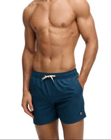 Superdry Mens Embroidered Logo 15 Inch Swim Sorts - Blue Bottle