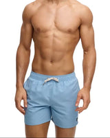 Superdry Mens Embroidered Logo 15 Inch Swim Sorts - Endless Sky Blue