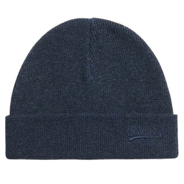 Superdry Mens Essential Logo Beanie Hat Richest Navy Marl Northern