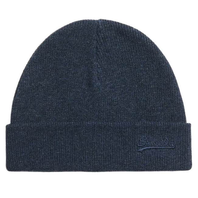 Superdry Mens Essential Logo Beanie Hat Richest Navy Marl Northern