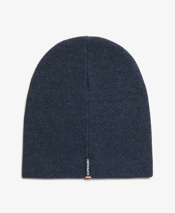 Superdry Mens Essential Logo Beanie Hat Richest Navy Marl Northern