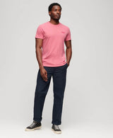 Superdry VINTAGE LOGO EMB - Camiseta Básica - Magenta Marl/rosa