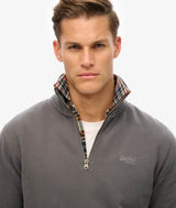 Superdry Mens Essential Logo Half Zip Anthricite Grey Northern
