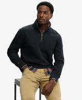 Superdry Mens Essential Logo Half Zip Sweatshirt Eclipse Navy