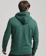 Superdry Vintage Logo Embroidered Hoodie Campus Green Marl -