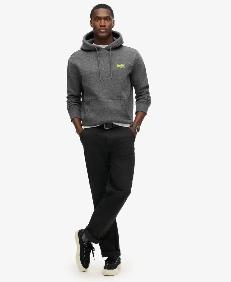 Superdry Mens Essential Logo Hoodie Carbon Grey Marl Northern Ireland