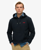 Superdry Mens Essential Logo Hoodie Eclipse Navy Northern Ireland