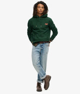 Superdry Mens Essential Logo Hoodie Enamel Green Northern Ireland