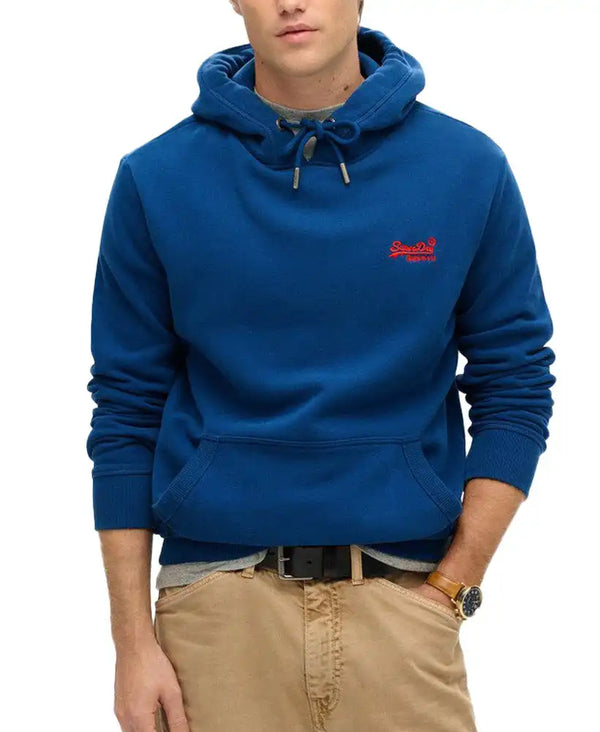 Superdry Mens Essential Logo Hoodie Pilot Mid Blue Northern Ireland