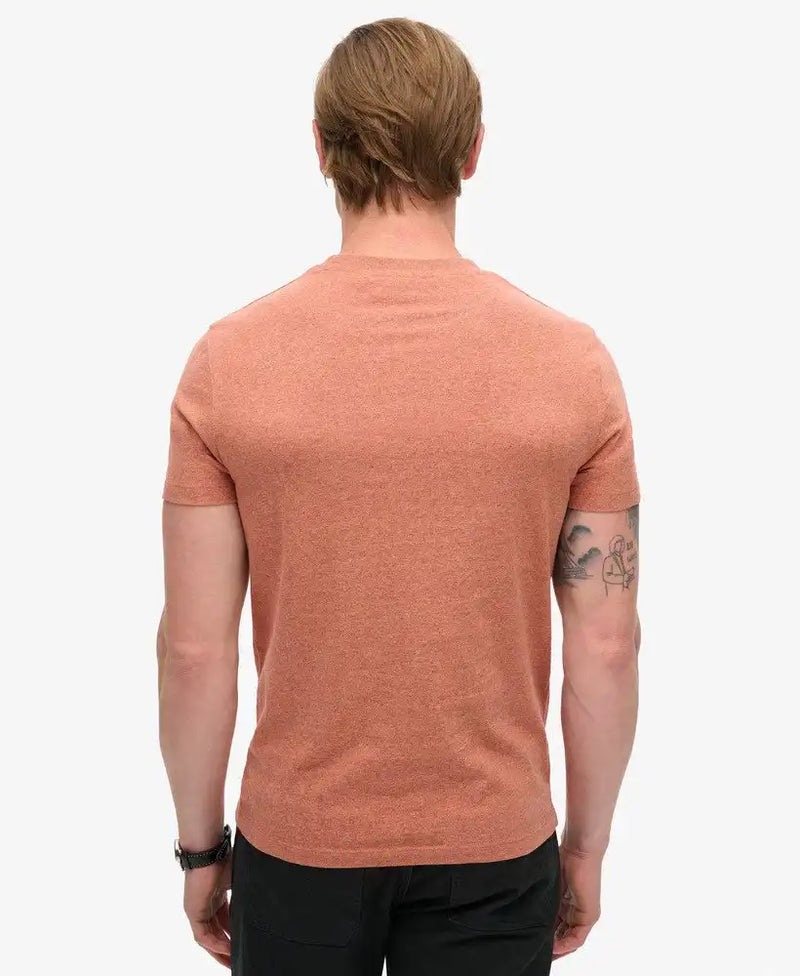 Superdry Mens Essential Logo T-Shirt Fired Orange Grit Northern