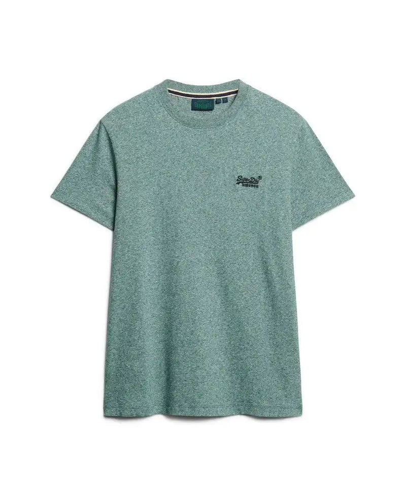 Superdry Mens Essential Logo T-Shirt Mid Pine Green Grit Northern